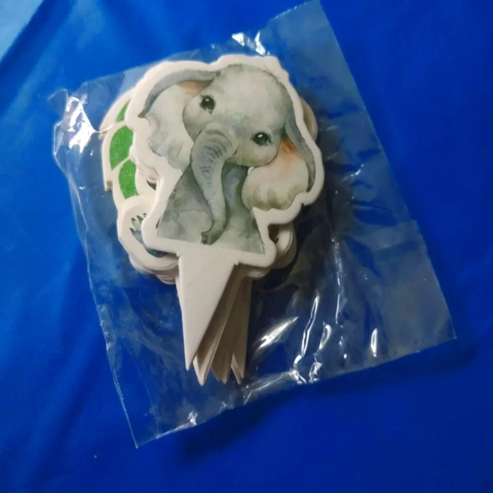 Baby Animal Kingdom Cupcake Toppers, 5 designs, Set Of 18+. New Factory Sealed
